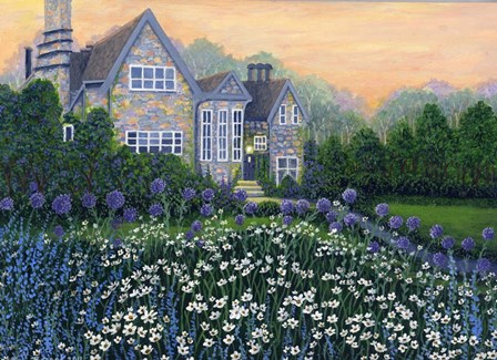 English Cottage lg by Bonnie B. Cook art print