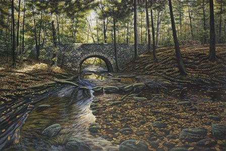 Rock Bridge White Tails by Bruce Dumas art print