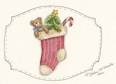Filled Stocking by Debbie McMaster art print