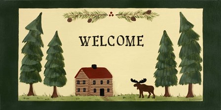 Welcome - Cabin by Debbie McMaster art print