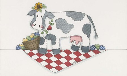 Country Cow by Debbie McMaster art print