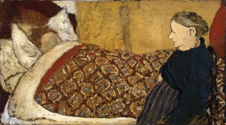 The Lullaby - Marie Roussel in Bed Late 1894 by Edouard Vuillard art print