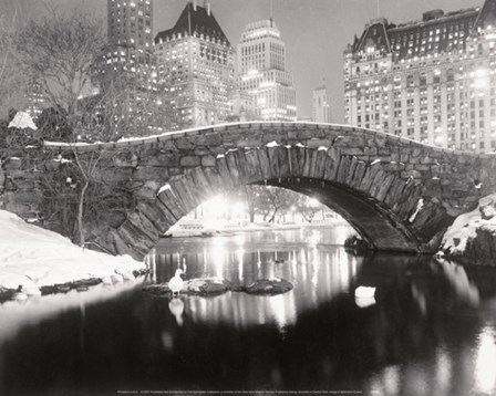 Snowfall In Central Park by N. Bettman art print