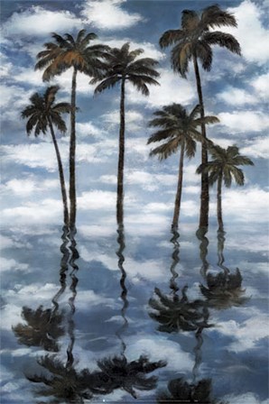 Mirrored Palms art print