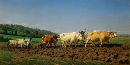 Ploughing in the Nivernais, 1849 by Rosa Bonheur art print