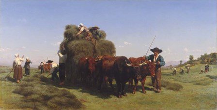 Haymaking in Auvergne, 1855 by Rosa Bonheur art print