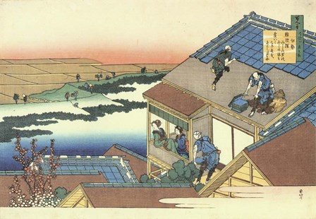 A Lady Waits for Her Lover by Katsushika Hokusai art print