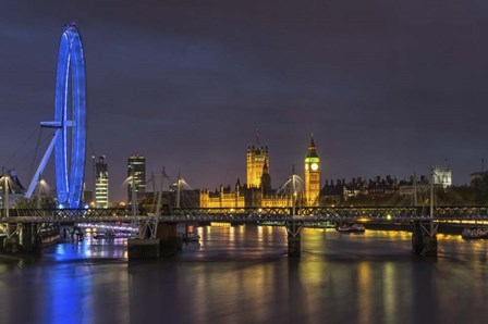 Thames at Night by Giuseppe Torre art print