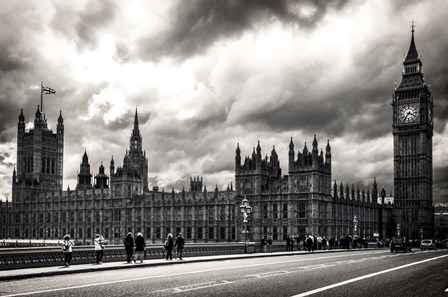 Houses of Parliament B/W by Giuseppe Torre art print