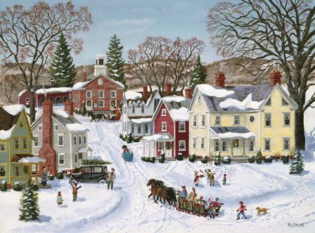Christmas Sleigh by Bob Fair art print