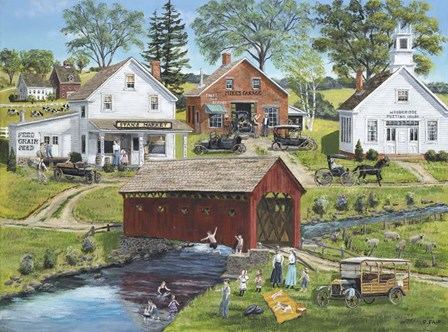 Our Town Beach by Bob Fair art print