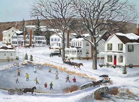 Our Town Long Ago by Bob Fair art print