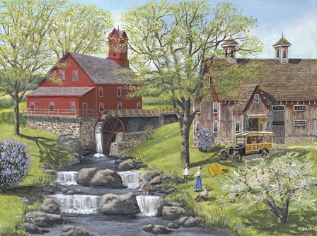 Picnic at the Mill by Bob Fair art print