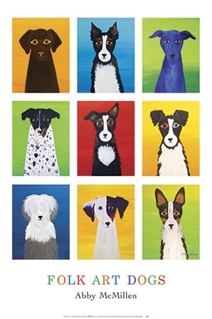Folk Art Dogs by Abby McMillen art print