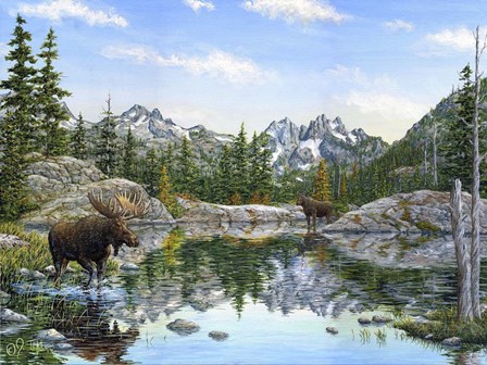 Moose Painting 2 by Jeff Tift art print