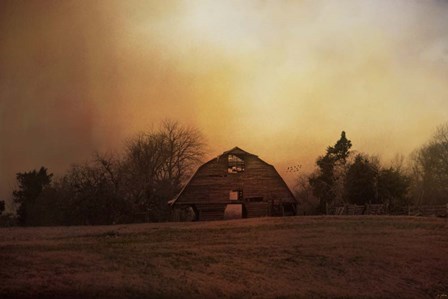 The Old Barn On A Fall Evening by Jai Johnson art print