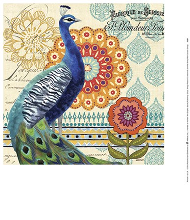 Vintage Peacock I art print