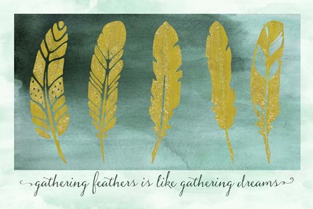 Gathering Feathers by Tina Lavoie art print