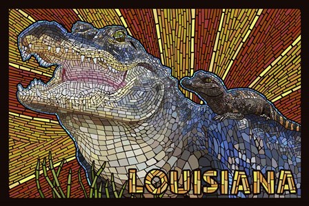 Louisiana by Lantern Press art print
