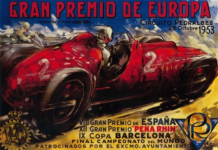 Gran Premio de Europa by Lantern Press art print