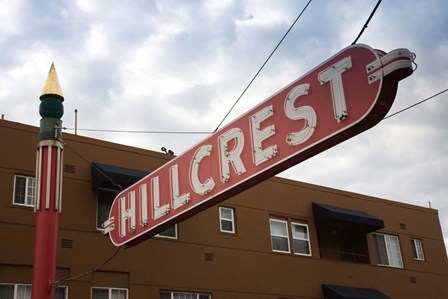 Sign in Hillcrest, San Diego, California by Panoramic Images art print