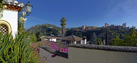 Alhambra palace from Albaicin, Granada, Andalusia, Spain by Panoramic Images art print