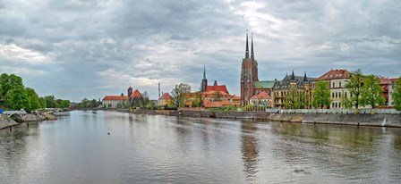 Oder river and Cathedral island in Wroclaw, Poland by Panoramic Images art print