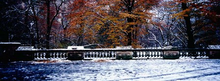 Snow Covered Balcony in Central Park, New York City by Panoramic Images art print