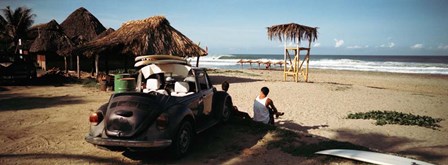 Surfer at Zicatela Beach, Mexico by Panoramic Images art print