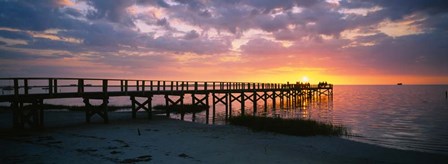 Crystal Beach Pier, Florida by Panoramic Images art print