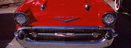 Hood Ornament of a 57 Chevy by Panoramic Images art print