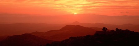 Mountain Range at Sunrise, Tuscany, Italy by Panoramic Images art print