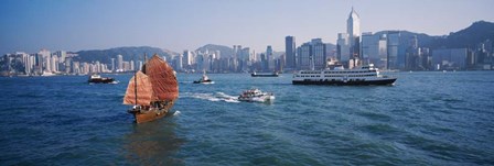 Waterfront Buildings, Kowloon, Hong Kong, China by Panoramic Images art print