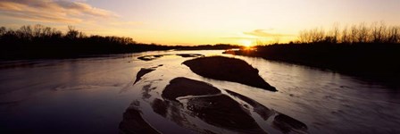 Platte River at Sunset, Nebraska by Panoramic Images art print