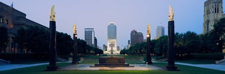 War Memorial in Cenotaph Square, Marion County, Indiana by Panoramic Images art print