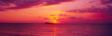 Sunset over Cat Island, Bahamas by Panoramic Images art print