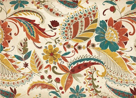 Boho Paisley Spice III by Wild Apple Portfolio art print