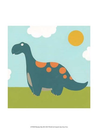 Playtime Dino III by June Erica Vess art print