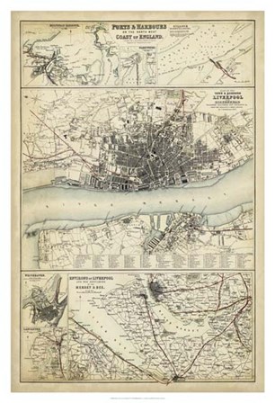 Map of the Coast of England IV art print