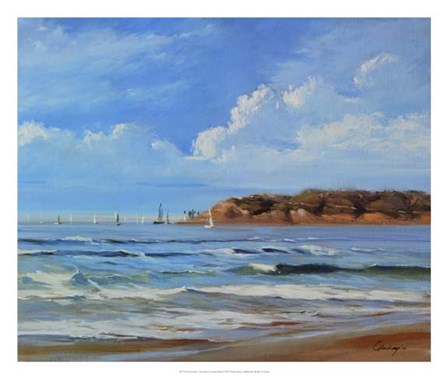 Point Loma - View from Coronada Shores by Chuck Larivey art print