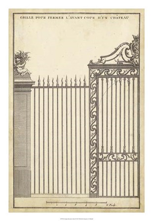 Antique Decorative Gate II by J. F. Blondel art print