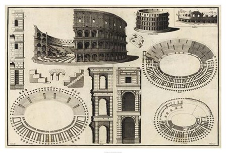 Diagram of the Colosseum art print