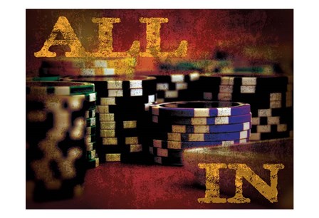 All In Casino Grunge 4 by Melody Hogan art print