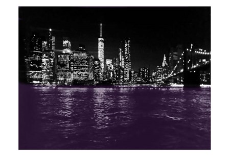 New York City Purple Rain by Sheldon Lewis art print