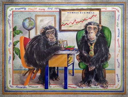 Monkey Business by Charlsie Kelly art print