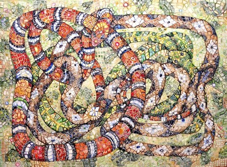 Coral Snake Ouroboros by Charlsie Kelly art print