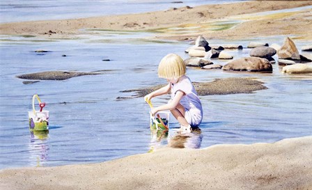 Lindsay At The Beach by Joel Ogard art print