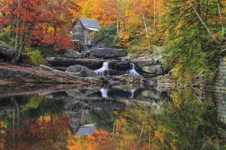 Grist Mill In The Fall by Galloimages Online art print