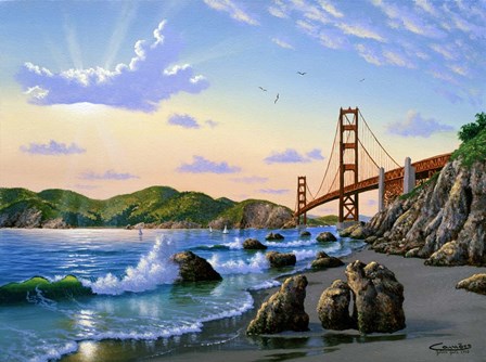 Golden Gate Sunset, CA 2 by Eduardo Camoes art print