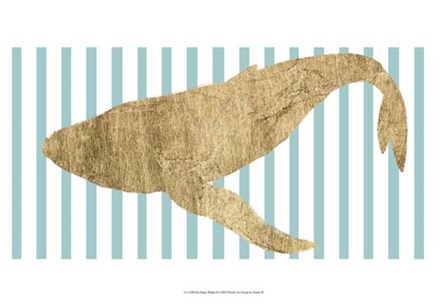 Pin Stripe Whale II by Studio W art print